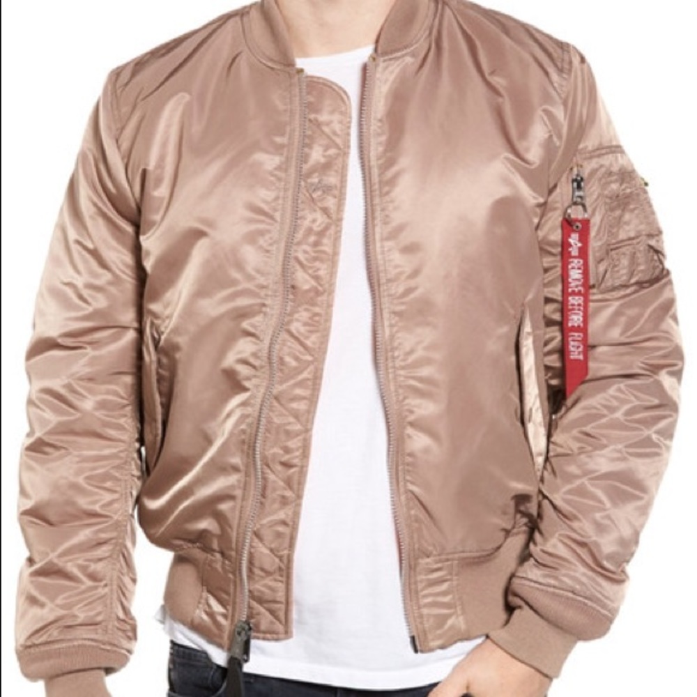 NWT Alpha Industries MA-1 slim bomber in Mauve